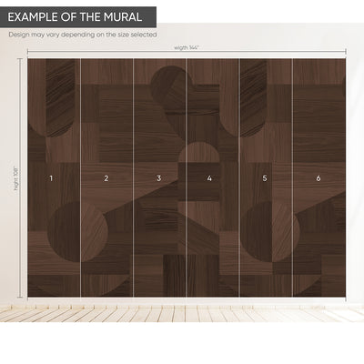 Dark Walnut Wood Texture Wall Mural AM098