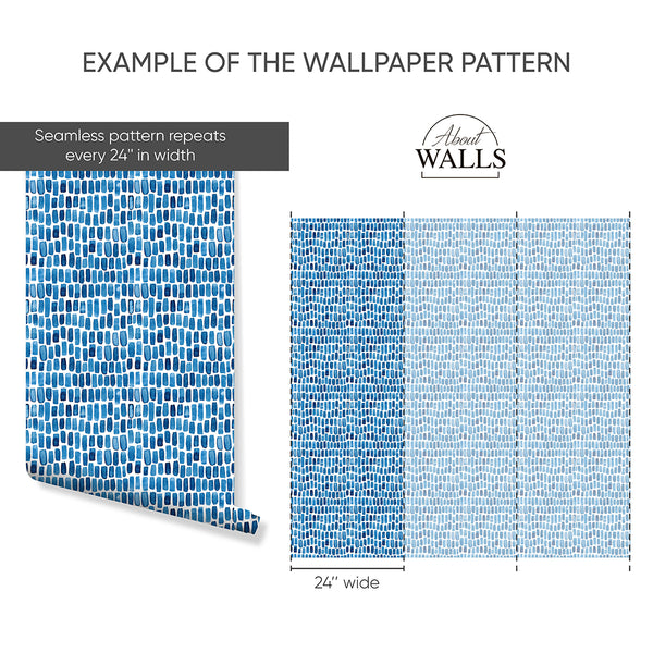 Blue Brushstroke Wallpaper A106