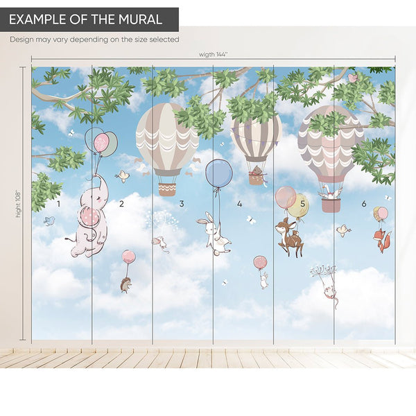 Cute Animals & Forest Wall Mural CCM156 - CostaCover - Peel and stick Removable Wallpaper - abstract wall art - abstract wallpaper - adhesive wallpaper