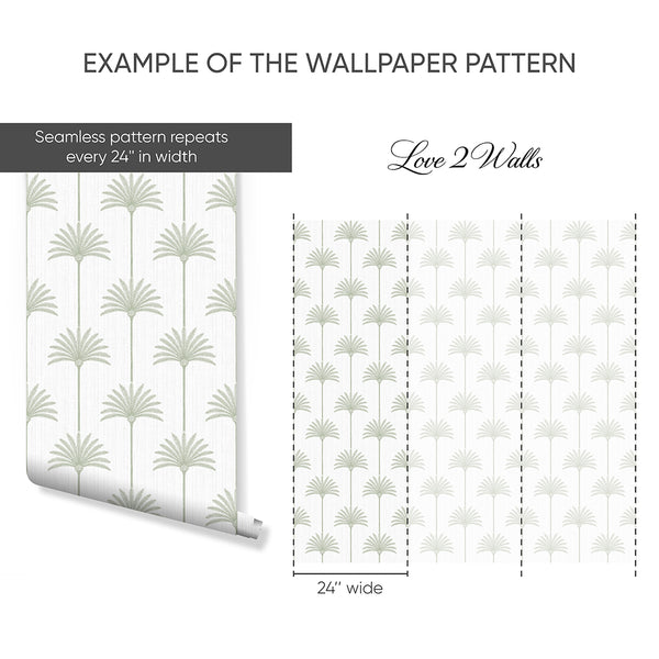 Sage Palm Tree Wallpaper L002