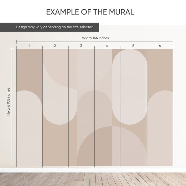 Abstract Beige Arches Wall Mural AM127 - CostaCover - Peel and stick Removable Wallpaper - Abstract - abstract mural - abstract paint