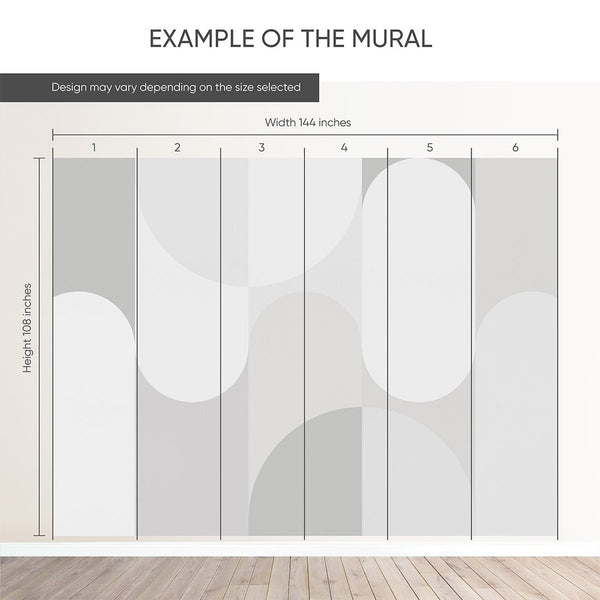 Abstract Light Gray Arches Wall Mural AM063 - CostaCover - Peel and stick Removable Wallpaper - about walls - Abstract - Abstract Arch