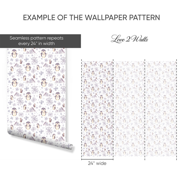Penguin Nursery Wallpaper L140