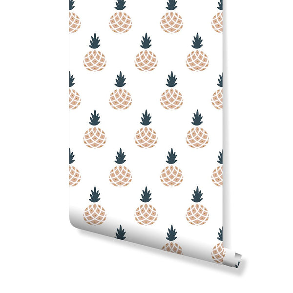 Minimalistic Pineapple Wallpaper CC224 - CostaCover - Peel and stick Removable Wallpaper - adhesive wallpaper - Backsplash panels - bathroom wallpaper