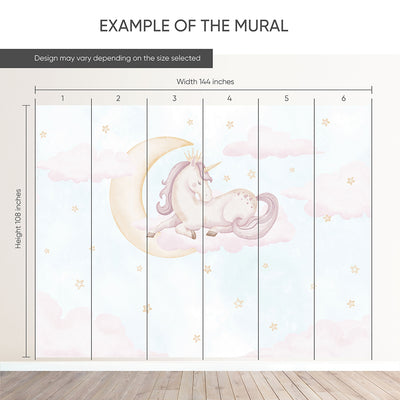 Unicorn on Clouds Wall Mural AM141