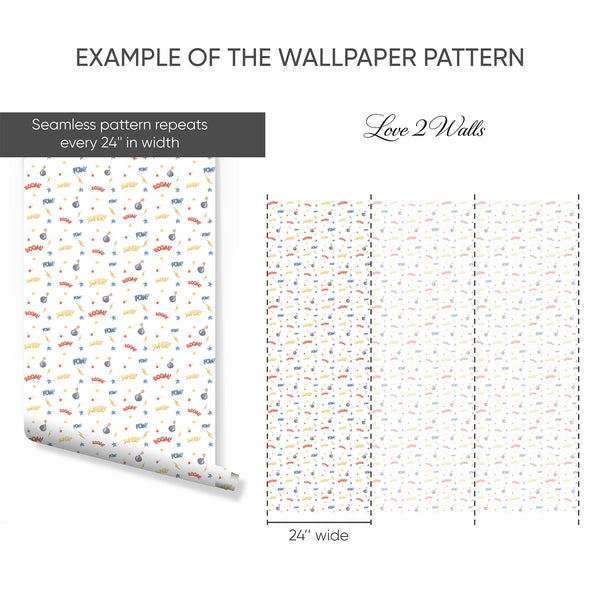 Example of a 24-inch-wide panel, showing how the design is divided across panels; the printed design varies with the size selected