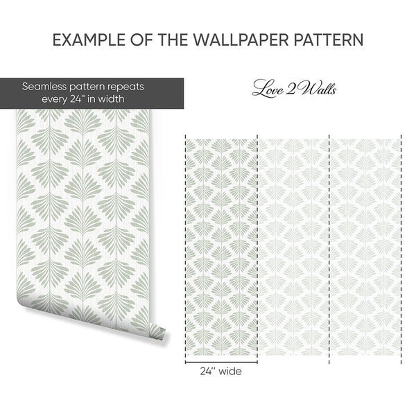 Sage green palm leaf wallpaper with a subtle linen texture creates a clean, coastal vibe, perfect for bathrooms and living rooms. Its self-adhesive design is eco-friendly, making it an excellent choice for decorators and designers.