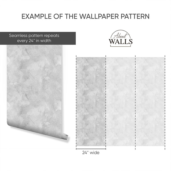 Gray Limewash Plaster Wallpaper A036 - CostaCover-Peel and stick Removable Wallpaper-Abstract-abstract mural-Abstract Plaster