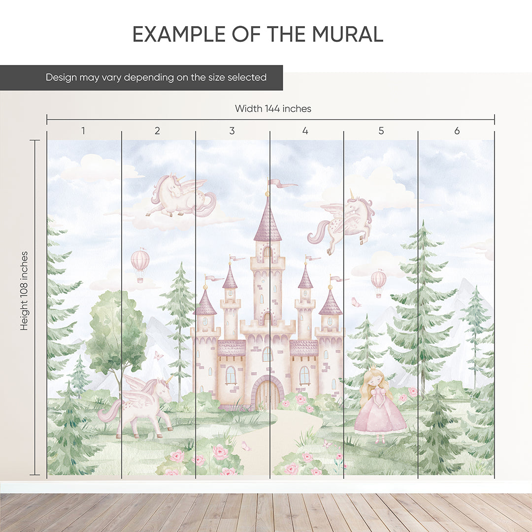 Magical Kingdom in Forest Wall Mural AM139