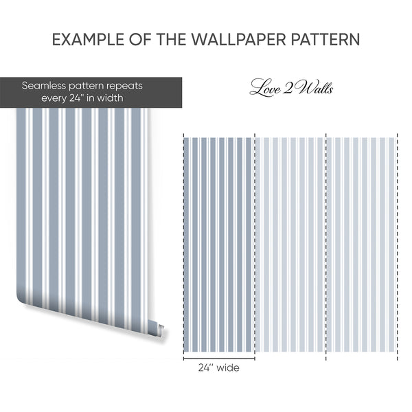 Example of a 24-inch-wide panel, showing how the design is divided across panels; the printed design varies with the size selected