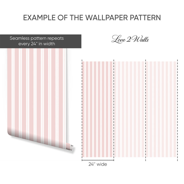 Example of a 24-inch-wide panel, showing how the design is divided across panels; the printed design varies with the size selected