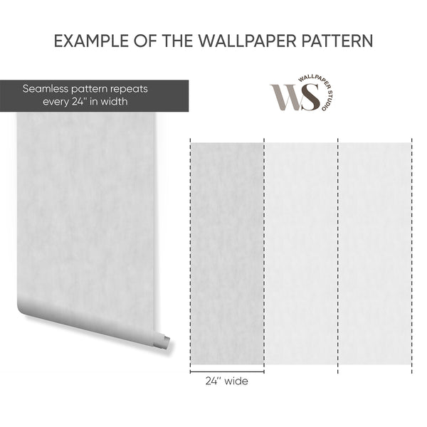 Self-adhesive wallpaper with a smooth limewash-inspired design, ideal for creating depth in living or work spaces.
