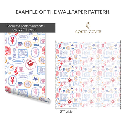 Coastal Kitchen Tile Wallpaper CC360