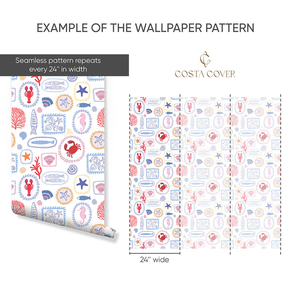 Coastal Kitchen Tile Wallpaper CC360