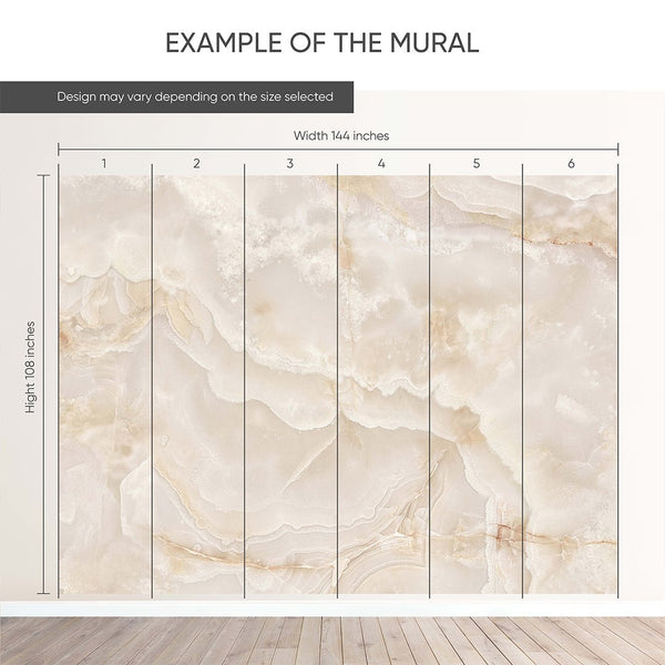 Beige Marble Wall Mural CCM201 - CostaCover - Peel and stick Removable Wallpaper - Abstract - abstract marble - abstract mural