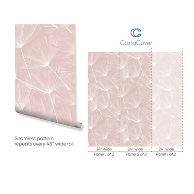Pastel Pink Dandelion Wallpaper CC259