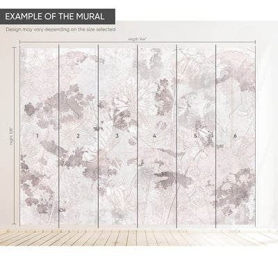 Shabby Chic Gray Pastel Pink Concrete Self Adhesive Wall Mural CCM139