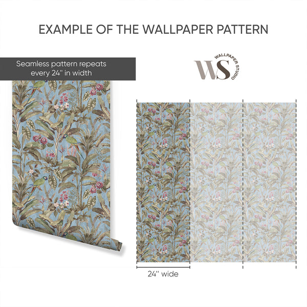 Example of a 24-inch-wide panel, showing how the design is divided across panels; the printed design varies with the size selected