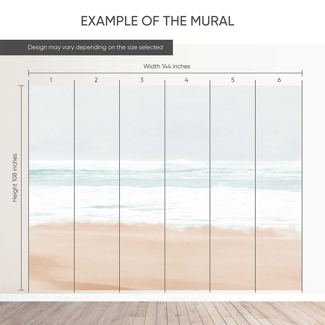 Pastel Seascape Wall Mural AM157