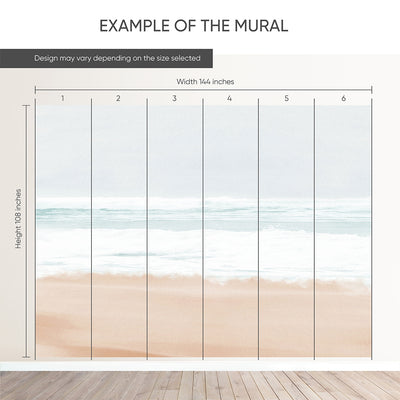 Pastel Seascape Wall Mural AM157