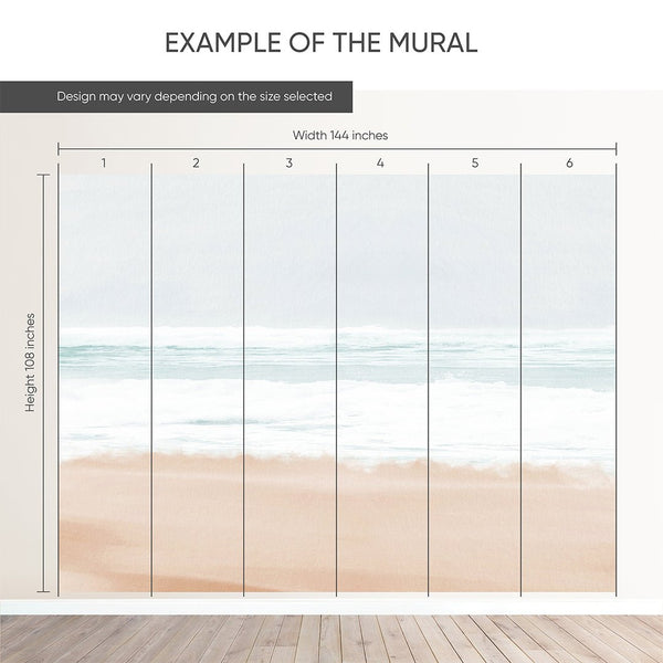 Pastel Seascape Wall Mural AM157 - CostaCover-Peel and stick Removable Wallpaper-abstract wallpaper-accent wallpaper-adhesive wallpaper