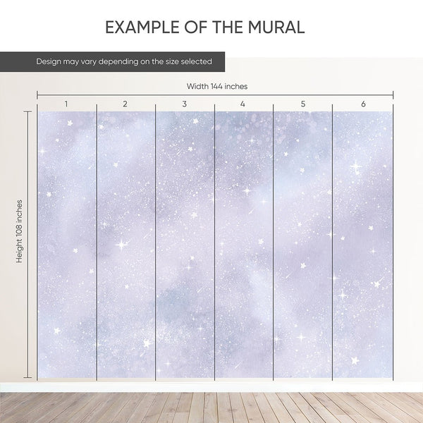 Light Purple Galaxy Wall Mural SM094 - CostaCover-Peel and stick Removable Wallpaper-Abstract-abstract wall art-abstract wallpaper