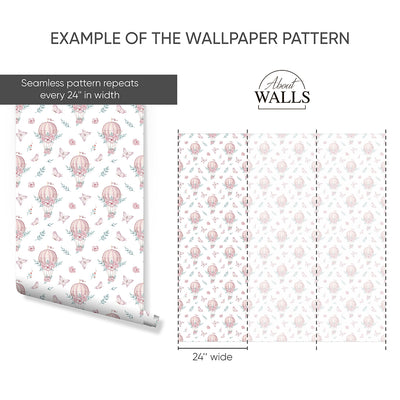 Pink Tiny Hot Air Balloon Wallpaper A053