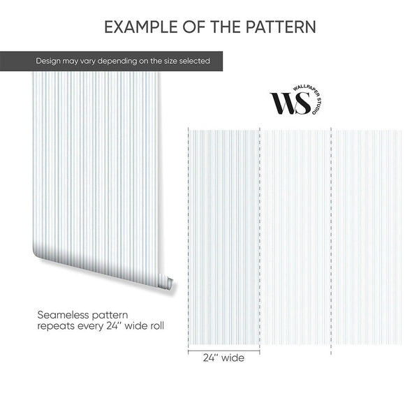 Pastel Blue Stripes Wallpaper S001 - CostaCover - Peel and stick Removable Wallpaper - Abstract - abstract wall art - abstract wallpaper