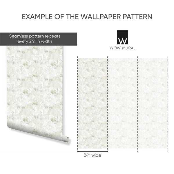 Example of a 24-inch-wide panel, showing how the design is divided across panels; the printed design varies with the size selected