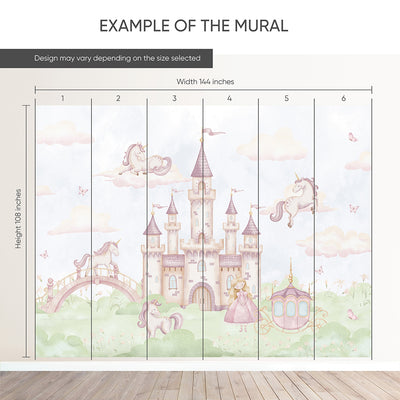 Pastel Magical Kingdom Wall Mural AM132