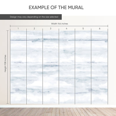 Blue Watercolor Wash Wall Mural AM173