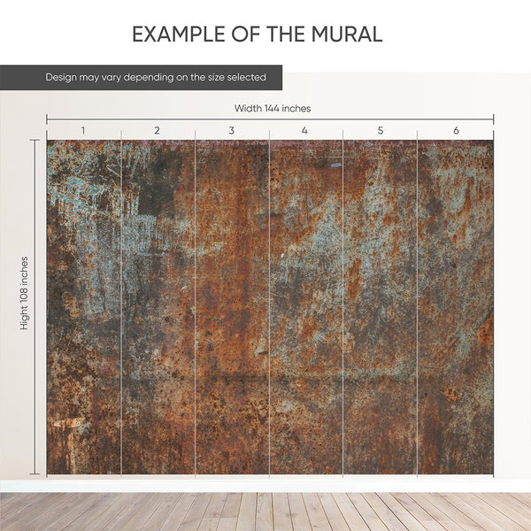 Bronze Gray Rusty Metal Texture Wall Mural CCM204 - CostaCover - Peel and stick Removable Wallpaper - Abstract - abstract wallpaper - accent wallpaper