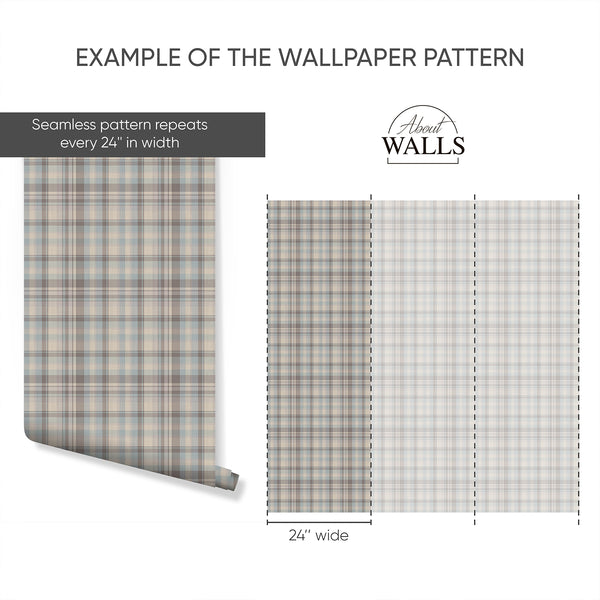 Example of a 24-inch-wide panel, showing how the design is divided across panels; the printed design varies with the size selected