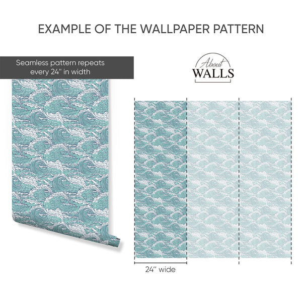 Japanese Ocean Wave Wallpaper A102