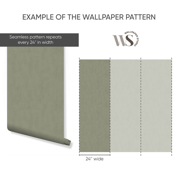Sage Green Plaster Look Wallpaper S151