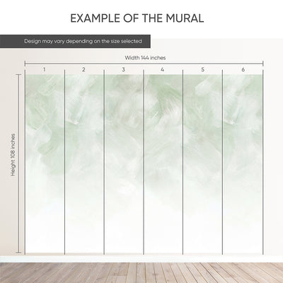 Green Ombre Brushstroke Wall Mural WM105
