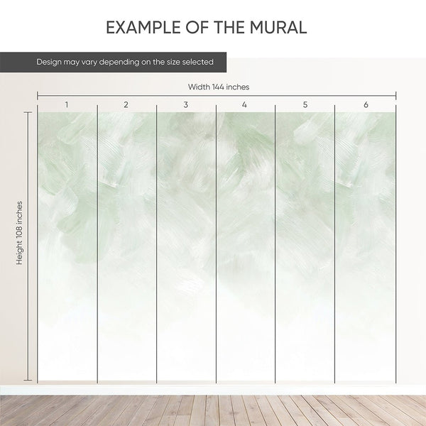 Green Ombre Strokes Wall Mural WM105 - CostaCover - Peel and stick Removable Wallpaper - abstract wall art - abstract wallpaper - accent wallpaper