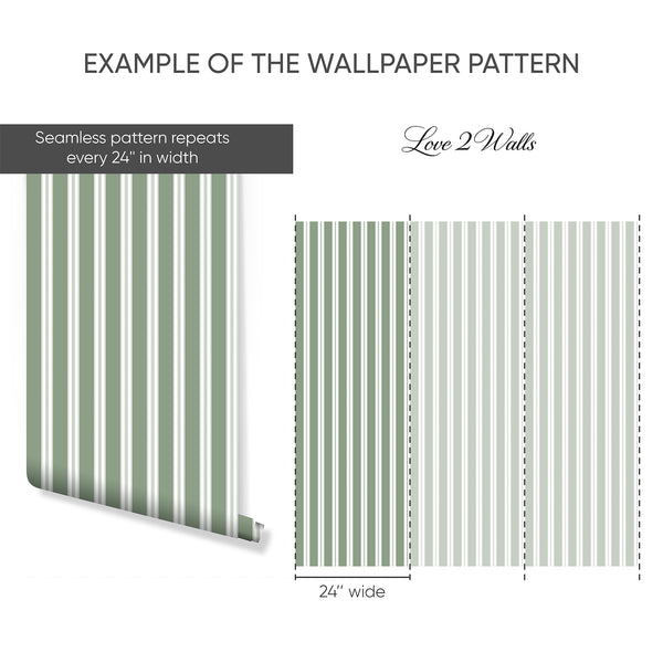 Example of a 24-inch-wide panel, showing how the design is divided across panels; the printed design varies with the size selected