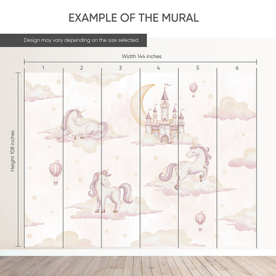 Dreamy Kingdom & Unicorn Wall Mural AM137