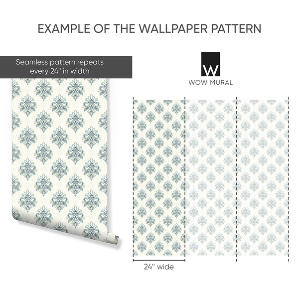 Example of a 24-inch-wide panel, showing how the design is divided across panels; the printed design varies with the size selected