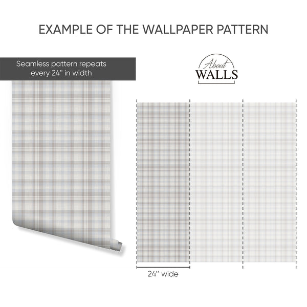 Example of a 24-inch-wide panel, showing how the design is divided across panels; the printed design varies with the size selected