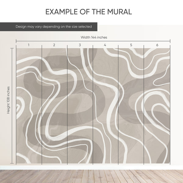 Example of a 24-inch-wide panel, showing how the design is divided across panels; the printed design varies with the size selected