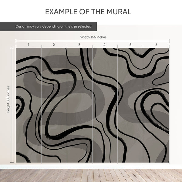 Example of a 24-inch-wide panel, showing how the design is divided across panels; the printed design varies with the size selected