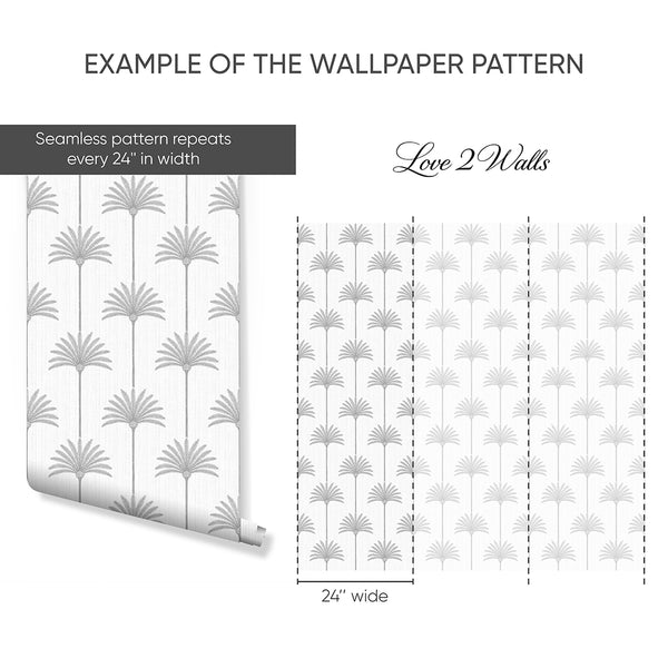 Gray Palm Tree Wallpaper L006