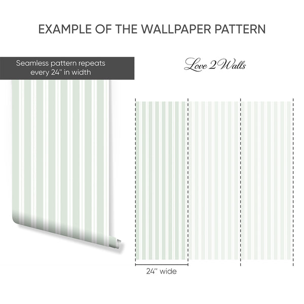 Example of a 24-inch-wide panel, showing how the design is divided across panels; the printed design varies with the size selected