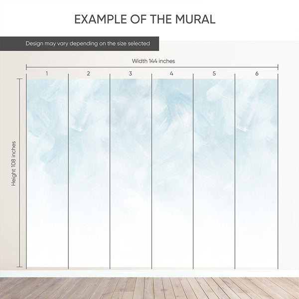 Blue Ombre Strokes Wall Mural WM104 - CostaCover - Peel and stick Removable Wallpaper - Abstract - abstract mural - abstract paint