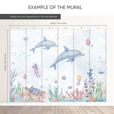 Blue Dolphins Wall Mural SM060