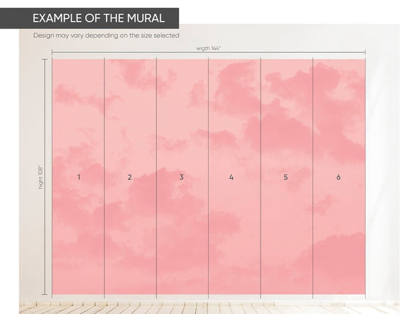 Sunset Sky & Clouds Wall Mural CCM149 - CostaCover - Peel and stick Removable Wallpaper - adhesive wallpaper - Aesthetics - Aesthetics wallpaper