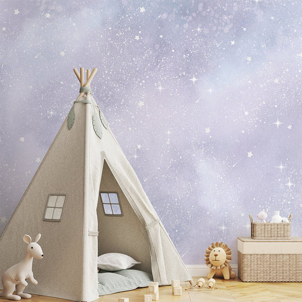 Light Purple Galaxy Wall Mural SM094 - CostaCover-Peel and stick Removable Wallpaper-Abstract-abstract wall art-abstract wallpaper