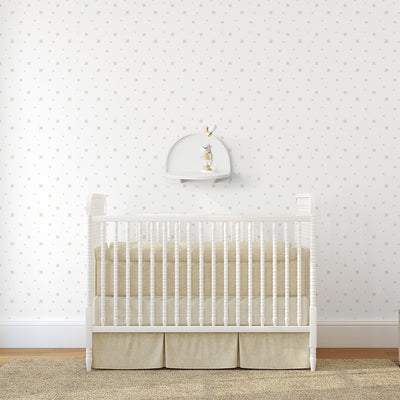 Beige Stars Wallpaper S114